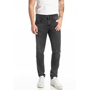 Replay Anbass Hyperflex Original Broken and Repaired collectie voor heren, slim fit jeans, 097, donkergrijs, 28W x 30L