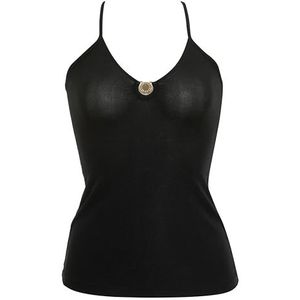 EMPORIO ARMANI Vrouw Lurex Uit Water Tank Zwart M, Zwarte Lurex, M