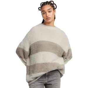 Fuzzy Stripe Loose Knit, Meerdere kleuren (Chalk/Sandstorm D25272-d768-g868), XS