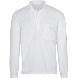 Trigema Poloshirt voor dames met lange mouwen van katoen, wit (wit 001), M
