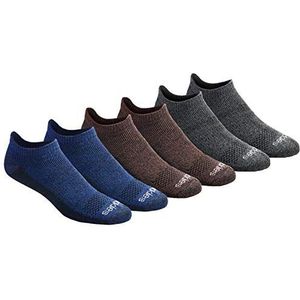 Dickies Dri-tech Moisture Control No Show Sokken voor heren (6 & 12 paar), Bruin (6 paar), Shoe Size: 13-15