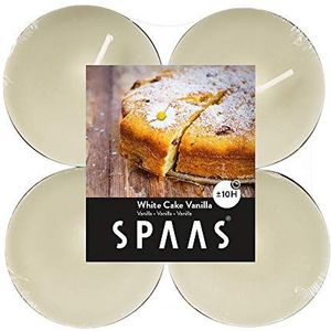 SPAAS 4 Maxi Theelichten Geur, ± 10 uur - White Cake Vanilla