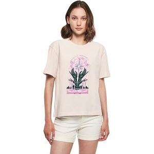 Miss Tee Dames T-shirt Shine Bright Tee, casual T-shirt met print op de voorkant, regular fit, katoen, maten XS - 5XL, roze, S