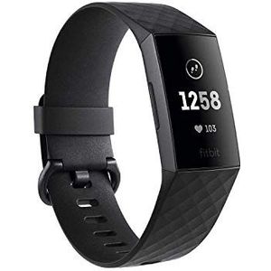 Fitbit Charge 3 Advanced Fitness Tracker with Heart Rate, Swim Tracking & 7 Day Battery - Graphite/Black, One Size