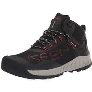 KEEN Nxis Evo Mid Waterdicht heren Wandelen laarzen , Zwart Rood Tapijt, 46 EU