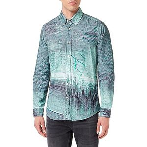 BOSS - Rickert Overhemd - Open Green - Knoopsluiting - 100% Katoen