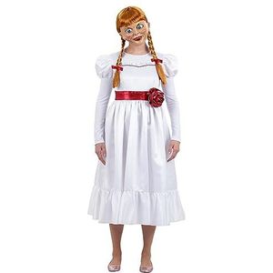 Smiffys 81006 Annabelle kostuum, dames, wit en rood, S-UK maat 08-10