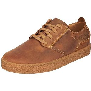 Clarks - Streethilllace - Sneakers - Dark Tan - Leer