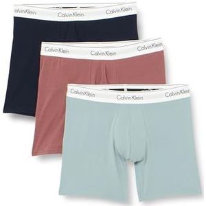 Calvin Klein heren shorts Boxer Slip 3pk, Capri Rose, Blauwe Schaduw, Arona, S