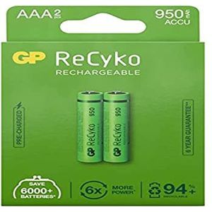 GP Batteries 187247 Blister 2 oplaadbare batterijen AAA Mini Stilo 950 mAh GP ReCyko