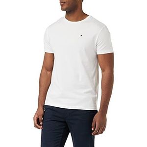 Tommy Hilfiger T-shirt voor heren, korte mouwen, ronde, wit (white), S