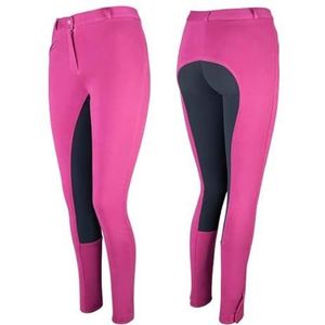 Pfiff 101197 Kinderrijbroek met volledige bezette rijbroek roze/grijs, 128