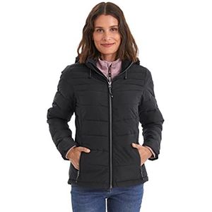 killtec dames Donsjack met afritsbare capuchon Skane WMN Quilted JCKT A, black, 48, 35615-000