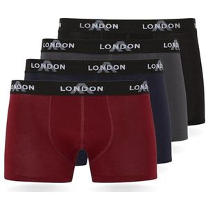 FM London heren Hipsters FM London (4/8-Pack) Mens Boxers, Classic Dark (4 Pack), XXL