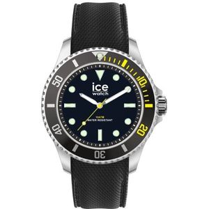 Ice-Watch - ICE steel Black yellow - Herenhorloge in zwart met siliconen band - 020377 (Medium)