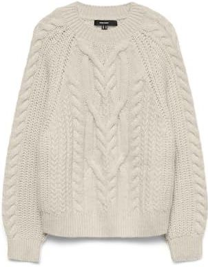 Vmjada - Gebreide Pullover - Regular Fit - O-hals - Lange Mouwen - Kabelgebreid Detail