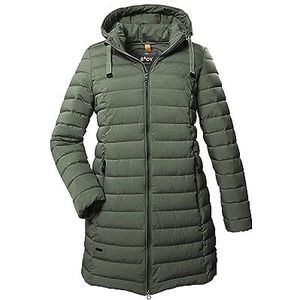 STOY Dames gewatteerde parka/parka met afritsbare capuchon - grote maten STW 5 WMN QLTD PRK, donkermint, 48, 39790-000