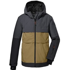 killtec jongens Ski-jas/functionele jas met capuchon en sneeuwvanger KSW 180 BYS SKI JCKT, anthracite, 128, 38785-000