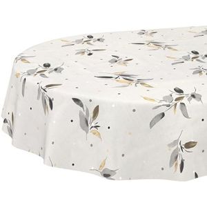 texpot Tafelkleed 140 x 180 cm, ovaal, grijs tuinkleed met zoom, afwasbaar, tuintafelkleed, balkon, terras, weerbestendig texpot Tafelkleed 140 x 180 cm, ovaal, grijs tuinkleed met zoom, afwasbaar, tuintafelkleed, balkon, terras, weerbestendig
