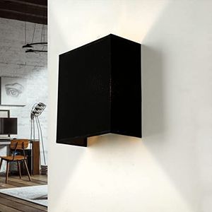 Stoffen wandlamp zwart vierkant loft E27 modern design wandlamp slaapkamer woonkamer hal ALICE