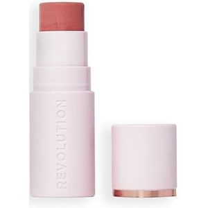 Revolution - Skin Silk Marble Blush Stick - Peachy Pink - 4.5g - Opbouwbare Kleur voor Wangen Ogen & Lippen