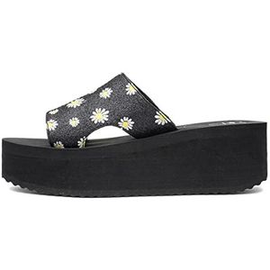 Rocket Dog Honalo Eloise dames zwarte madeliefje sandaal, Zwart, 41 EU
