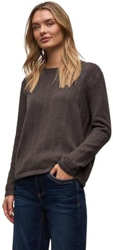 Street One Dames Trui met structuur in Bruin, in size: 34