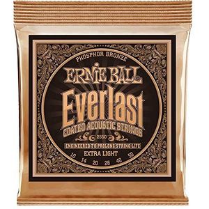 Ernie Ball Everlast Extra Light Coated Phosphor Bronze Acoustic Guitar Strings - 10-50 Gauge