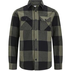 JACK & JONES Mannelijk overshirt Comfort Fit Overshirt, Dusty Olive, S