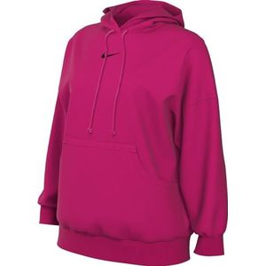 Nike Dames Top W NSW Phnx FLC Os Po Hoodie, Donkerroze, DQ5860-615, L