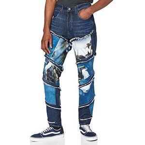 G-STAR RAW Spiraq Rftp Patches Water 3d Slim Jeans voor heren, blauw (Medium Aged 9436-071), 34W x 34L