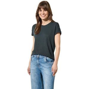 T-shirt - Slate Khaki - Structuur-look - Knoopdetails