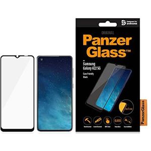 PanzerGlass Samsung Galaxy A22 5G - helder glas (7274) - displaybeschermer - volledige framedekking, afgeronde randen, behoud 100% aanraakgevoeligheid, extra groot