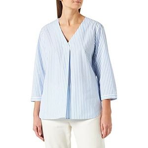 GERRY WEBER Edition Dames 965013-66421 blouse, ecru/wit/blauwe strepen, 40, Ecru/wit/blauw strepen, 40