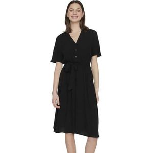 Vila Dames Vimoashly S/S Midi Dress-Noos jurk, zwart beauty, 34