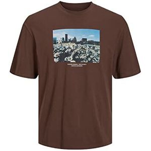JACK & JONES Fotoprint T-shirt voor heren, bruin (chestnut), M
