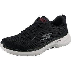 Skechers Go Walk 6 Avalo Sneaker voor heren, Zwart Textiel Synthetisch, 39.5 EU