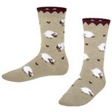 FALKE Uniseks-kind Sokken Cute Sheep K So katoen viscose gedessineerd 1 paar, Beige Sand Melange 4650, 19-22