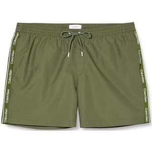 Calvin Klein Heren Zwembroek Medium Trekkoord Mid-Lengte, Groen (Battle Green), 3XL/Grote maten