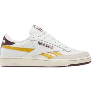Reebok Uniseks Club C Revenge sneakers, Chalk/GRITGOLD/Blackcherry, 34 EU, Chalk GritGold Blackcherry, 34 EU
