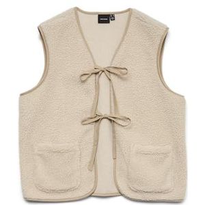 VERO MODA Vmcleo Ga Boo Short Waistcoat, havermout, L