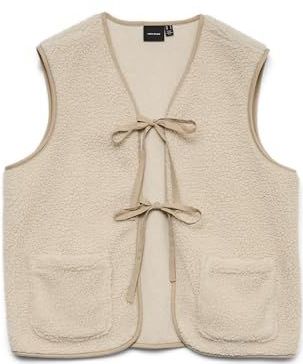 VERO MODA Vmcleo Ga Boo Short Waistcoat, havermout, L