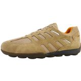 GEOX - Sneakers Laag - Beige - Uitneembare Zool - Snoersluiting - Glad Leer