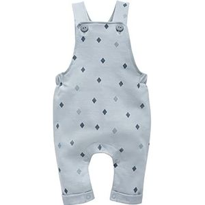 Pinokio Baby Dungarees Charlie, 100% katoen blauw in diamonds, unisex maat 62-86 (62), blauw, 62 cm