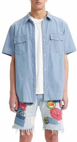 Levi's Ss Relaxed Fit Western Shirt Mannen, New Hyde Chambray, M
