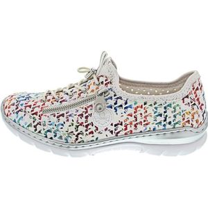 Sneakers - Textiel - Ronde Neus - Middelhoge Hak - All-over Patroon