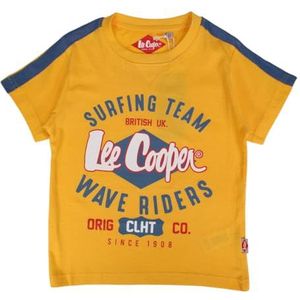 Lee Cooper T-shirt voor jongens - top met korte mouwen - katoen - geel - 4 jaar, Geel, 4 Jaren