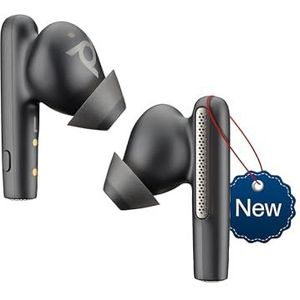 Poly Voyager Free 60 UC draadloze oordopjes (Plantronics) – ruisonderdrukkende microfoons – Active Noise Cancelling (ANC) – draagbare oplaadtas – compatibel met iPhone, Android, PC/Mac, Zoom en teams