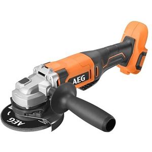 AEG - 125 mm draadloze slijpmachine 18 Volt [PRO18V] - Bladwissel zonder gereedschap - geleverd met behuizing en schijf (zonder batterij) - BEWS18-125X2-0