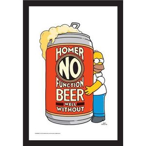 empireposter Simpsons, The - Beer - afmetingen (cm), ca. 20x30 - Bedrukte spiegel, NIEUW - beschrijving: - Bedrukte wandspiegel met zwart kunststof frame in houtlook -